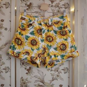American Apparel sunflower shorts